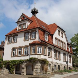 Das Rathaus von Gerabronn von Süden