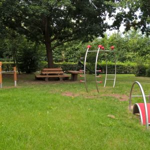 Der fertige Spielplatz