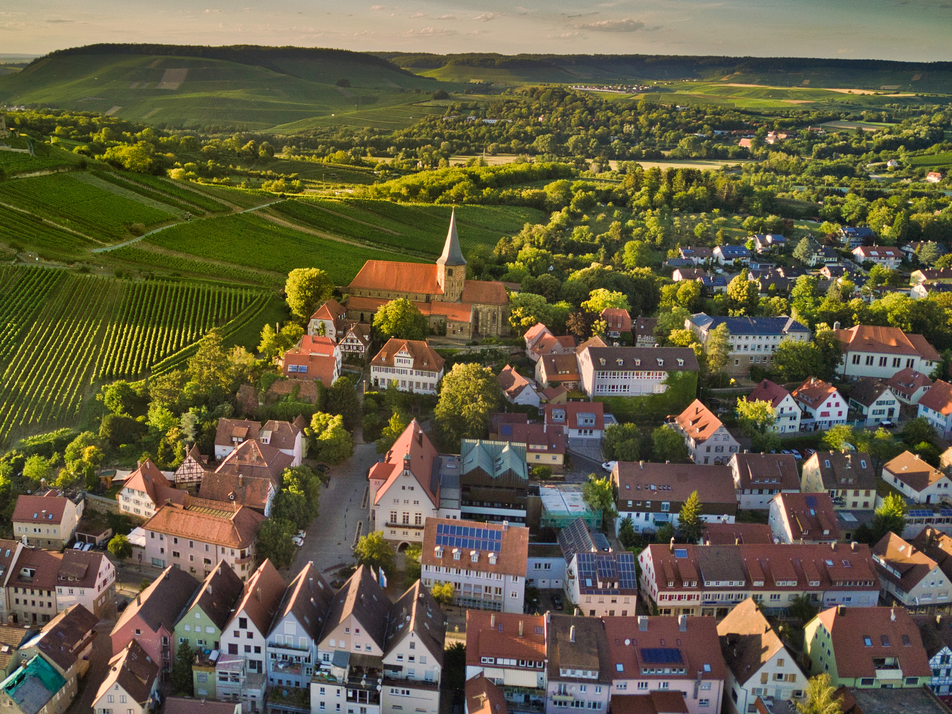 Luftbild der Stadt Weinsberg