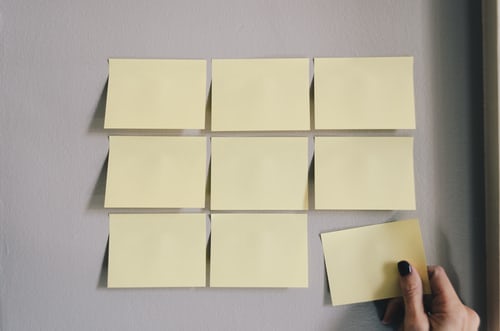 Leere Gelbe Post-it Zettel 